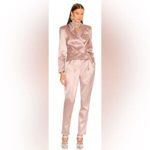 NWT DUNDAS x REVOLVE Marion Blazer and Pants in Blush REVOLVE MSRP $657- XS